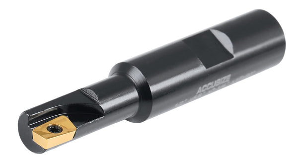 Accusize Industrial Tools 1/2'' 90 Deg Square Shoulder Indexable End Mill with Carbide Inserts, 0056-0913