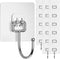 GLUIT Large Adhesive Hooks for Hanging, Heavy Duty 22 lbs, Waterproof Wall Hooks for Home, Bathroom, Kitchen