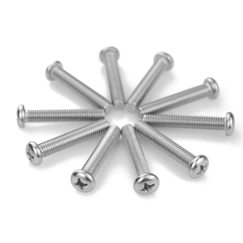 M8 x 45mm Machine Screws (10pcs), Pan Phillips Cross Head Screws for Samsung Series TV, 18/8 Stainless Steel