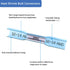 100 Pcs Blue Heat Shrink Butt Connectors, 16-14 AWG Waterproof Electrical Crimp Wire Splice for Marine, Cable, Wiring