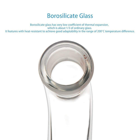 StonyLab Glass Distillation Adapter – 105 Degree Bent with 14/20 Outer and Inner Joint