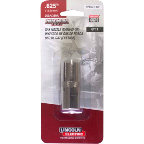 Lincoln Electric Magnum PRO Flush Gas Nozzle | 5/8" ID with 350 Amp Rating | Compatible with Magnum PRO Welding Guns | KP2742-1-62F