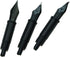 Set of 3 Hongdian Fountain Pen Black Nibs - Fine, Extra Fine and Bent Nib for Black Forest 1850, 1851, 1861, M2, M1,