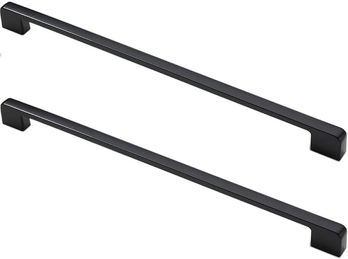 1 Pcs Zinc Alloy Pulls, Hole Center 320mm, American Simple Matt Black Door Handles for Drawers, Kitchen Cabinets, Doors