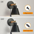 (1, ClanKin Plug in Wall Sconces Lighting, Black Wood Style Wall Sconce Reading Lamp, Adjustable Wall Light for Bedroom