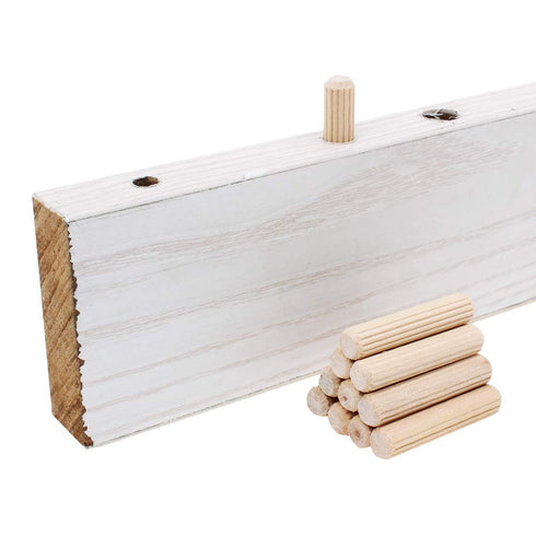 100 Pack 5/16" x 1-1/2" Wood Dowel Pins, Straight Grooved Pins for Furniture & Dowel Jig