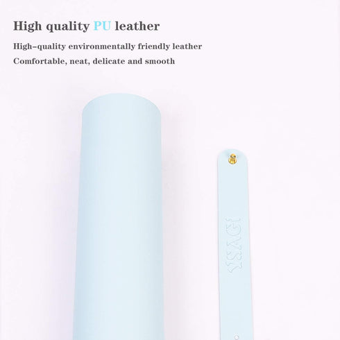 Waterproof PVC Leather Non-Slip Desk Pad, Ultra Thin Large Mouse Pad, Easy Clean Laptop Desk Mat (Sky Blue, 35.4" x 17")