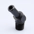3/8" NPT Male to 1/2" Hose Barb Fitting Adapter, 45 Degree Aluminum Black for 8AN Hose