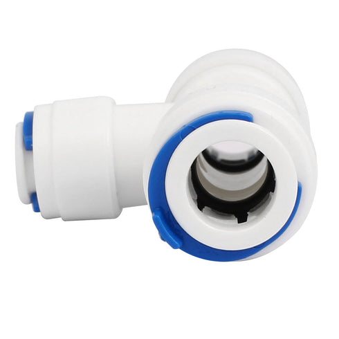 uxcell 3/8-inch x 3/8-inch x 1/4-inch T Shaped 3 Way Tube Quick Push in Connector, 3pcs for RO Water System