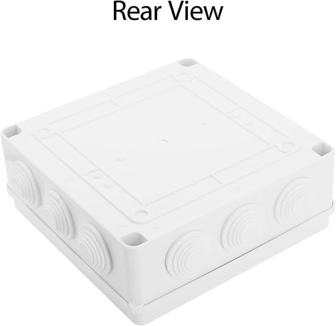 LeMotech ABS Plastic Dustproof Waterproof IP65 Junction Box Universal Electrical Project Enclosure White 7.9 x 7.9 x