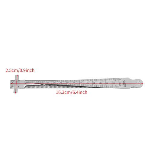 Taper Gap Gauge, TOPINCN Stainless Steel Depth Ruler Hole Inspection Tool for Dimensional Measurement
