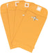LUXPaper #5 1/2 Coin Envelopes, Clasp, 3 1/8" x 5 1/2", Golden Kraft, 50 Qty