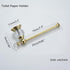 Set 2 WOLIBEER Crystal Gold Toilet Paper Holder Hand Towel Ring Crystal Bathroom Accessories Modern Paper Towel Holder