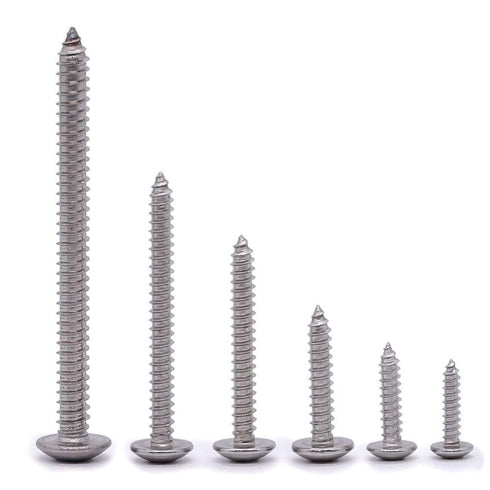 #6 x 3/4" Phillips Truss Head Wood Screw, Self Tapping Sheet Metal Tek Screw, 18-8 Stainless Steel 304, 100 PCS
