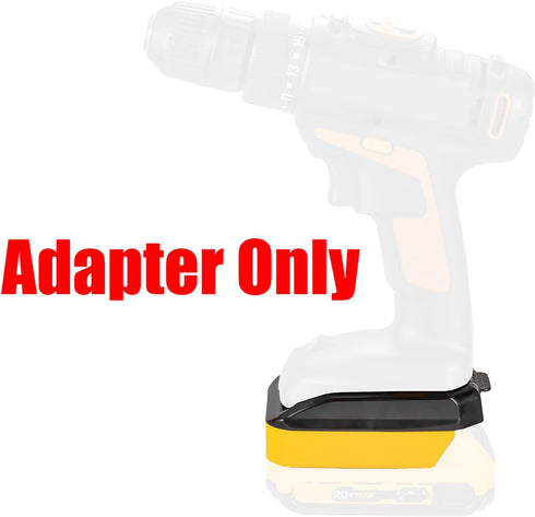 Adapter Upgrade for Worx 20v USA Version Tools for use with DeWalt 20v MAX Slider Li-Ion Batteries - Adapter Only
