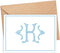 Designing Moments Monogram Note Cards, Personalized Monogrammed Stationery, Single Letter Monogram, Folded Blank Cards,