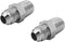 (2-PACK) 2404-08-08 Hydraulic Hose Adapter Fitting 1/2" Male JIC 37° Flare × 1/2" Male SAE Straight Connector
