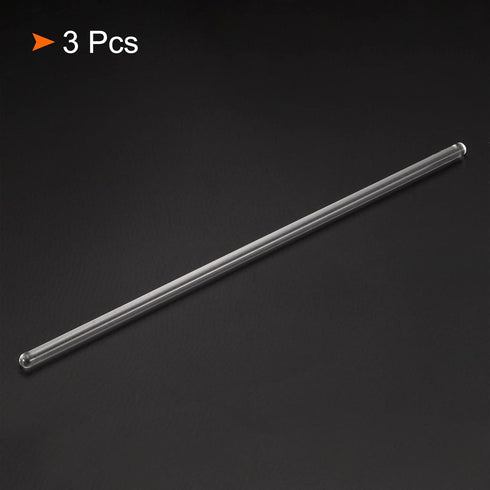 MECCANIXITY 3.3 Borosilicate Glass Stick, 7.87" Length Stir Rod Mixing Tools, Round Ends for Lab Kitchen Science