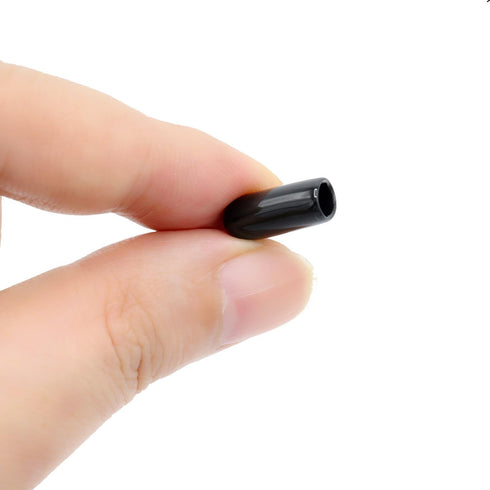 50pcs Rubber Screw Thread Protectors, 3/16 inch ID Round End Cap Covers, Flexible Tube Caps, 15 mm Long (Black)