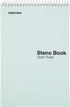 Mintra Office Steno Book, Pastel Colors, 4 Pads/Pack, Graph Ruled, 6inx9in, 70 Sheets, Notebook for Writing Notes