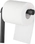 Gatuida Farmhouse Style Standing Paper Towel Rack Black Iron Pipe Toilet Tissue Holder with Capacity for Bathroom