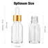 PrettyCare Eye Dropper Bottle 0.5 oz, 24 Pack Clear Glass Bottles with Golden Caps for Essential Oils