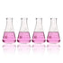 4pcs 500ml Narrow Mouth Glass Erlenmeyer Flasks, 3.3 Borosilicate with Printed Graduation, LVC004