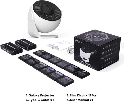Dongni 13 1 Galaxy Projector, in Planetarium Star Projector Realistic Starry Sky LED Night Light with Solar System