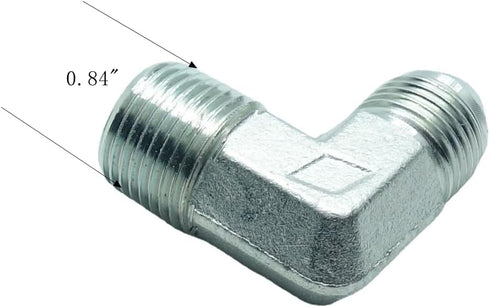 1 Piece 1/2" Male JIC (3/4"-16 Tpi) x 1/2" Male NPT Hydraulic Fitting 37° Flare to 90° Elbow Pipe Adapter by CDQBWKJGFJ