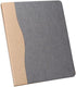 iCarryAlls 3-Ring Binder Portfolio with 3/4 Inch Round Ring, Document Storage with 5 Transparent Bags, Gray+Gold