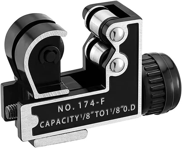 Pipe Tubing Cutter Tool, 1/8 to 1-1/8 Inch Mini Pipe Cutter for Copper, Stainless Steel, Brass, PVC