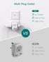 Addtam US to Japan Plug Adapter, 2 Prong to 3 Prong with 3 AC Outlets, 3 USB Ports for Travel Power Plug