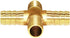 Joywayus 1/4"(6mm) Hose Barb 4 Way Union Fitting Pipe Cross for Water/Fuel/Air