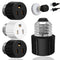 3 Packs 3 Prong Light Socket to Plug Adapter, E26/E27 Light Socket Outlet, Polarized Light Socket Splitter for Garage