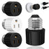 3 Packs 3 Prong Light Socket to Plug Adapter, E26/E27 Light Socket Outlet, Polarized Light Socket Splitter for Garage