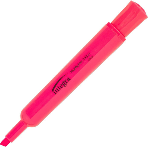 Integra Desk Highlighter, Fluorescent Pink, Chisel Tip (ITA33321)