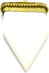 Bone Arrow Pendant | Flat Pointed Arrow Shaped Natural Ox Bone Pendant | Focal Pendant with Dotted Gold Cap | Light