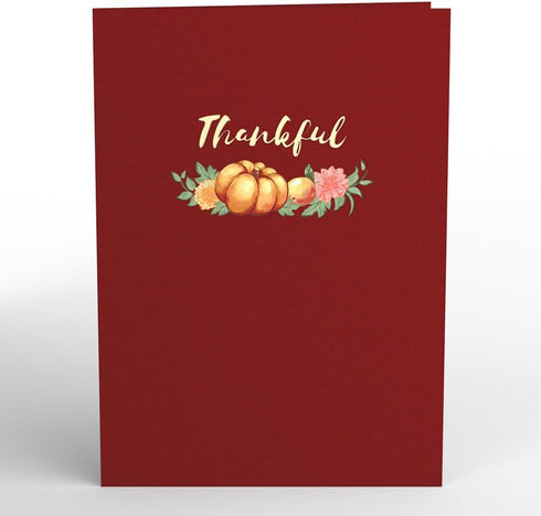 Lovepop Thanksgiving Pop-Up Card - 3D Holiday Greeting Card for Her and Him - Cornucopia 5" x 7"