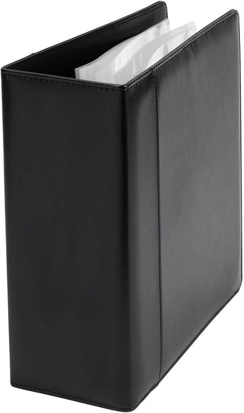 Juvale 4-Inch Theater Binder with 30 Sleeves, 3-Ring Organizer with Clear Sheet Protectors, 2 Pockets Per Sleeve
