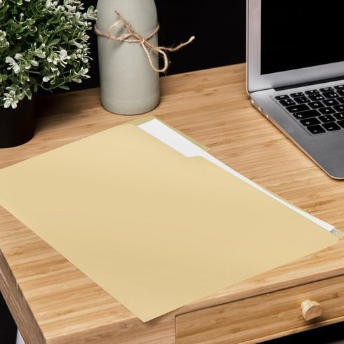 Three Leaf Manila Folder - 12 Pack, 8.5 X 11, 1/3 Cut Tab, Letter Size, Total 12 Count