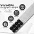 TonGass Magnetic Strip (6 Pcs, 2x15 Inches) with Adhesive Backing Stainless Steel Strips for Home Office