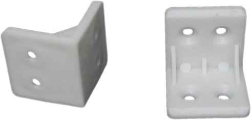 AYLIFU 1 1-inch 20pcs White Plastic Right-Angle L-Shaped Brackets Shelf Support Frames Corner Braces with Screws Used