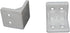 AYLIFU 1 1-inch 20pcs White Plastic Right-Angle L-Shaped Brackets Shelf Support Frames Corner Braces with Screws Used