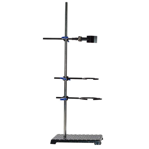 Heavy 24" Laboratory Stand Support, Metalware Ring Stand, Industrial Grade Retort Stand Set for Chemistry