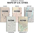Field Notebook - Antique Map Patterns, Lined Memo Book (3.5"x5.5") - ELAN-FN-003L