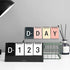 D-Day Perpetual Desk Calendar, D-Day Count Down Flip Calendar Desktop Easel Calendar, Spiral Bound Planner with