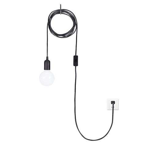 AryaLight 2-Pack Cord,15 E26 E27 Bulb Hanging Light ft Plug in Pendant Light Cord with On/Off Switch Socket (no