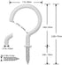 Pack of 40 White Vinyl Coated Screw-in Wall Hooks for Indoor & Outdoor Use