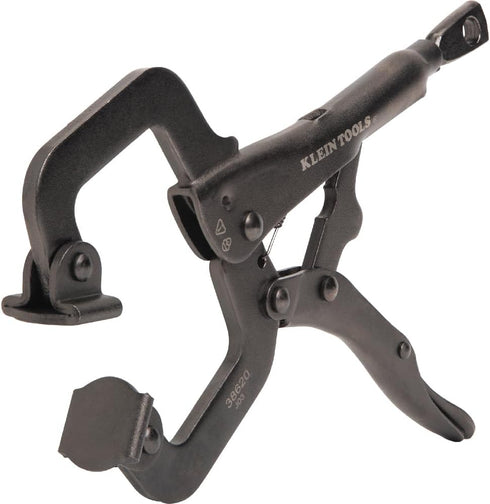 Klein Tools 38620 C-Clamp Locking Pliers with Swivel Pad Jaws, Adjustable Clamp for Home, Shop, Woodworking, 6-Inch