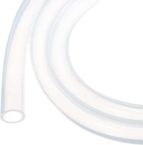 5m(16ft) 12mm(1/2") ID x 16mm(5/8") OD Silicone Tubing, Clear Industrial Plastic Tubing for Pump Siphoning
